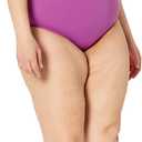 Amazon Essentials Women's One-Piece Coverage Swimsuit (Available in Plus Size) (6X, Violet)