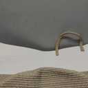 VIPOSCO Large Laundry Hamper, Tall Woven Rope Storage Basket for Blanket, Toys, Dirty Clothes in Living Room, Bathroom, Bedroom - 58L White & Brown