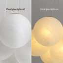Modern Bubble Chandelier Lighting 19-Light Mid-Century White Glass Globe Chandeliers Cluster Pendant Light Gold Finish Hanging Lamp for Bedroom Living Room