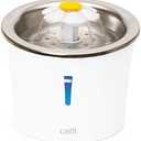 Catit Stainless Steel Flower Fountain with Triple Action Filter, Cat Drinking Water Fountain, 3 L