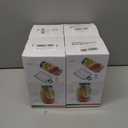 4 x TOPMELON Salad Pod Mason Jar with Side Open, Portable Salad Container, Salad Jar with Dressing Cup, Suitable for Work, Outdoor, Travel (1Pcs)