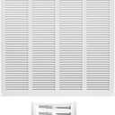 16"W x 16"H [Duct Opening Size] Steel Return Air Filter Grille - Removable Face/Door for 1 inch Filters -HVAC Vent Cover Grill - White [Outer Dimensions: 18 5/8"W X 18 5/8"H]