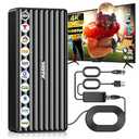 TV Antenna for HD Smart TV Indoor,1000+ Miles Range Digital Outdoor TV Antenna for Free Local Channels, Supports 8K/4K/1080P,33ft Coax Cable