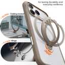 TORRAS Q3 Spin for iPhone 17 Pro Max Case with 360 Magnetic Stand, Compatible with MagSafe, 4X Military-Grade Shockproof Case for iPhone 17 Pro Max Phone Case with Kickstand, Brown
