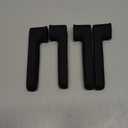 UFURMATE Door Handle Covers, 4Pcs Matte Black Door Knob Covers with Hole Silicone Door Handle Glove Covers Anti-Static Safety Door Knob Protector for Flat Square Door Levers