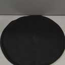 SHACOS Round Braided Placemats Set of 4 Heavy Cotton Polyester Washable Round Table Mats for Dining Tables 15 inch Non Slip Heat Resistant (Black, 4)