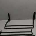 Towel Rack for Bathroom, Foldable Towel Holder with Double Towel Bars, Wall Mounted SUS304 Stainless Steel Bathroom Tower Shelf, Space-Saving Towel Hanger for Bathroom, Lavatory (Black,16 in)