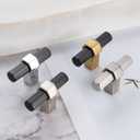 10 Pack T-bar Brushed Nickel Cabinet Knobs Satin Nickel Drawer Knobs Silver Cabinet Pulls AK1310 Solid Kitchen Hardware for Cabinets Drawers Bedroom Dresser Bathroom Vanity Cupboard