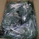 Adeeing Christmas Garland with Lights, Champagne Gold 6FT 20LED Pre-Lit Christmas Garland with Ball Ornaments, Ribbons, Pine Cones and Artificial Antlers for Door Mantle Stairs Christmas Decoration