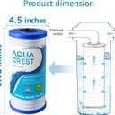 AQUA CREST AP810 Whole House Water Filter Replacement for 3M Aqua-Pure AP810, AP801, AP811, Whirlpool WHKF-GD25BB, WHKF-DWHBB, 5 Micron, 10" x 4.5", Well & Tap Water Filter, Pack of 4