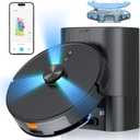 3-in-1 Robot Vacuum and Mop Combo, Self Emptying Station for 60 Days, Robotic Vacuum Cleaner with LiDAR Navigation & Max Strong 5000Pa Suction, 2.4G WiFi/Alexa/App Control, Self-Charging Base