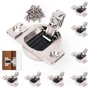 8 PCS Replacement for Blum 110 Cabinet Hinges, Hinge Back Model 30.310-11.02, Compact 33 Screw on 110 Opening Cabinet Door Hinge, Soft Close Cabinet Hinges with Screws (Mounting Plate Not Included)