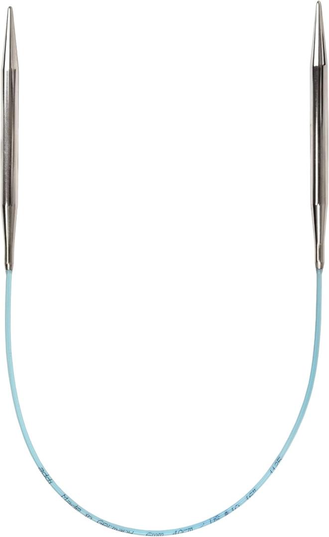 skacel by addi Rocket Circular Knitting Needles, Fixed 16 Inch (40 cm) Plated Brass Tips with Flexible Nylon Cord, 2.5 mm (US Size 1)