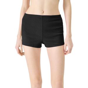 florence by mills Women's Rib Refresh Ribbed Knit Shorty Shorts (L)