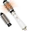 Hair Dryer Brush, 3-in-1 Rotating Round Hot Air Spin Brush Set with 2 Brushes (2" & 1.5")