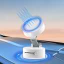 3 x Magnetic Phone Holder, Suction Cup Phone Mount, Foldable Strong Magnetic Cell Phone Holder for Car/Gym/Mirror/Smooth Surface, Compatible with Magsafe iPhone (White)