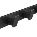 Black Coat Rack Wall Hooks for Hanging Heavy Duty Door Hooks with 5 Hooks Key Holder for Wall Hat Rack for Entrance Coat Hook (Rectangle, 5 Hooks, 1 Pack)