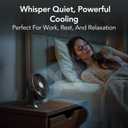 Comfort Zone 11-Inch High-Velocity Tabletop Air Circulator Fan, Quiet Personal Fan with 3 Speeds & 90 Adjustable Tilt  Portable Desk Fan for Home, Bedroom, or Office, Black