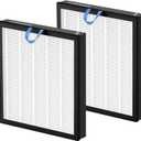 2 Pack Vital 100S True HEAP Replacement Filter Compatible with LEVOIT Vital 100S and 100S-P Air Purifier, 3-in-1 with High-Efficiency Activated Carbon Vital 100S Filter for Home, Vital 100S-RF, White