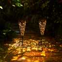 DIBIEECN 6 Pack Dragonfly Solar Pathway Lights Outdoor,Metal Garden Decorations Outdoor Lights with Patterns and Warm Light,Waterproof Landscape Lighting for Path Patio Backyard Walkway Yard