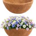 2 x 2 Pcs 14 Inch Round Coco Liners Replacement for Hanging Basket,100% Natural Coconut Fiber for Plants, Pre-Formed Coconut Fiber Plant Basket Liner for Planters, Flowers, Vegetables (2, 14 inch)