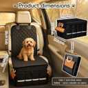 Front & Back Seat Extender for Dogs with 46L Storage, Foldable Storage Box Hard Bottom Car Seat Cover for Dogs, for Cars, SUV ect, Scratch-Resistant Pet Seat Protector, 19.68"L x 11.18"W x 11.18"H