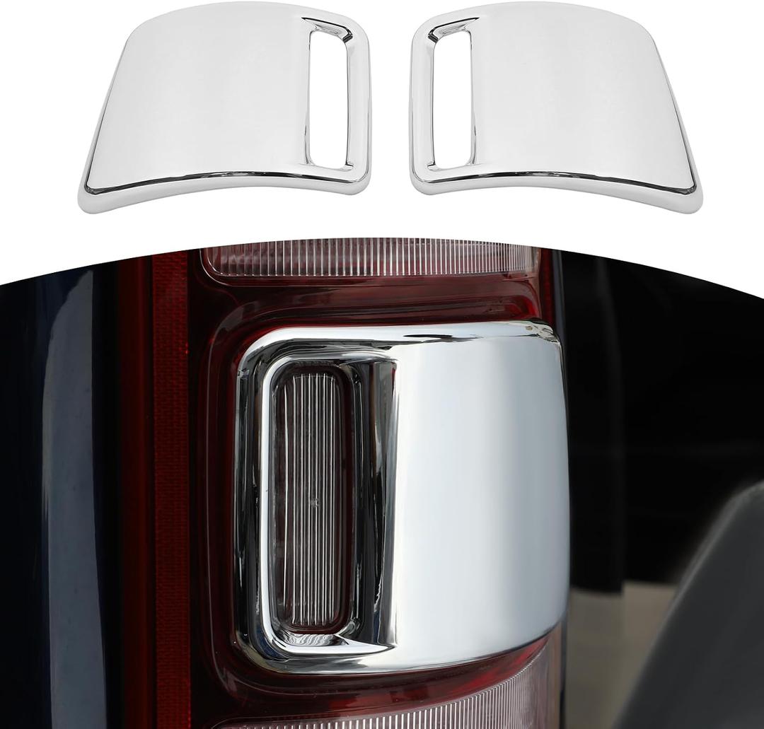 for RAM Tail Lights Cover Trim for RAM 1500 2018-Present Chrome Exterior Accessories 2pcs