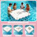 Floating Mahjong Table for Pool,Upgraded Anti Tipping Design, Large