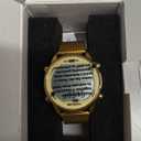 Women's Step Counter Pedometer Watch with Stainless Steel Bracelet, Stylish Design, No App, No Charging Needed for Step, Calorie, Distance, Alarm, Countdown TimerTU-2401 (Gold)