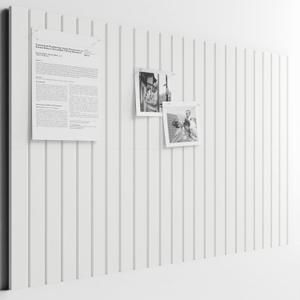 Bumusty Large Cork Board Alternative-36 x24 Felt Bulletin Board Tiles, with 30 Pushpins, 40 Adhesive Tabs, 6-Pack Slat Wall Paneling, Cork Boards for Office Push Pin Board Felt Board-Milky White