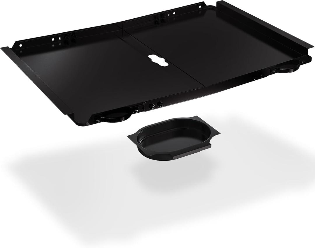 Replacement Grease Tray with Catch Pan for Dyna Glo Grill Replacement Parts, 24-30" Universal Drip Pan for 4 5 Burner Gas Grill Nexgrill Replacement Parts, Grill Tray for Kenmore BHG Expert (Black)