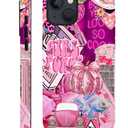 Case Compatible with iPhone 15 Plus,Pink Decorations-Dolphin Car Hybrid 2-Layer Hard Shell+Silicone Double Protective Scratch-Resistant Shockproof Case for iPhone 15 Plus