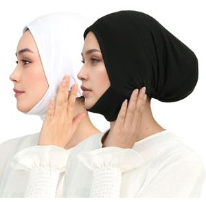 Hijab Beanies Cap Undercaps Slouchy with Elasti Non-Slip Caps Under Scarf for Women