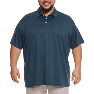 HOdo Big and Tall Mens Polo Shirt Moisture Wicking Sport Golf Shirts, 6XL (Navy)