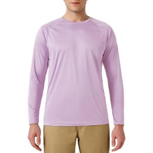 Mens UPF 50+ Rash Guard Swim Shirt Long Sleeve Moisture Wicking Quick Dry Lightweight Wrinkle-Resistant (M)