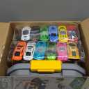 Toy Car Track Storage Playset - Car Toys Race Set Including 12 Diecast Cars, PlayMat, Race Tracks, Car Ramp, Kids Birthday Gift Toys for 2 3 4 5 Year Old Boys 1-3 2-4 Toddlers