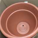 The HC Companies Caribbean Planter Pot - Outdoor & Indoor Plant Pot with Drainage Hole & Plug - Rolled Rim Plastic Pots for Plants & Flowers - Decorative Plant Pot (16" Clay, Pack of 1)
