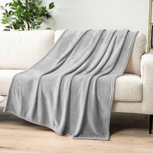 Faux Fur Throw Blanket  50" x 60" Double Sided Cozy Plush Blanket for Sofa, Couch, Bed, Chair  Functional Stylish All Season Soft Fluffy Luxury Machine Washable Blankets  Snow