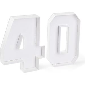 40 Set Cardboard Number for Charcuterie 10.2'' Fillable Tray Charcuterie Paper Box for 40th Birthday Anniversary Party Decorations Chocolate Candy Cupcake Container