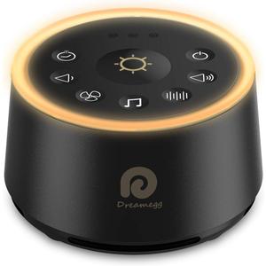 Dreamegg White Noise Machine - Sound Machine for Adult Baby Kid, Noise Machine for Sleeping with 24 Calming Sound, Ambient Nightlight, Continuous or Timer, Loud Sleep Machine for Home Nursery Office (Palm-sized (Standard))