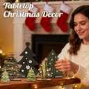 6PCS Christmas Decorations Indoor  Farmhouse Christmas Table Bookshelf Decor, Holiday Decorations Indoor for Home Office, Table, Home, Mantel, Shelf, Desk Xmas Decor