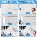 6 x White Touch UP Paint, Touch Up Paint Pen, Interior& Exterior House Paint for Chips Scratches, White Paint for Wall Door Cabinet Furniture Wood Porcelain Appliance Enamel Bath Semi-Gloss