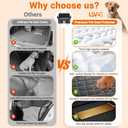 IJVAE Hard Bottom Car Seat Cover for Dog swith Removable Soft Blankets,Scratch-Proof and Anti-Slip Car Dog Hammock for Large Dogs Brown for Crew Cab Trucks F150