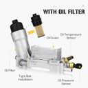 Youxmoto Fit 926-876 Aluminum 3.6L V6 Engine Oil Cooler Filter Housing, Fits For Chrysler 200 300, For Dodge Charger, For Jeep Grand Cherokee, Wrangler/For RAM 2011 2012 2013 2014 2015 2016 2017