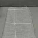 Gernaice Plaid 52x70 Inch Oval Tablecloth, Farmhouse Embroidered Fabric Checkered Table Cloth, Dust Proof Wrinkle Free Washable Table Cover for Party Kitchen Dining Picnic, Grey