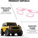 RAZPOY Inner Door Handle Cover Trim Compatible with 2021-2025 Ford Bronco Interior Accessories, Pink