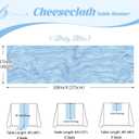 6 Pack Baby Blue Cheesecloth Table Runner, 17 x 108 inch, Semi Sheer Boho Cheese Cloth Fabric Table Runner Bulk for Wedding , Birthday, Party, Holiday, Home Decor (Baby Blue)