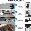 AX WABER Keyboard Tray Under Desk Pull Out with Extra Sturdy C Clamp Mount System, 27.3 (32.5 inch Including Clamps) x 11 Inch Slide-Out Platform Computer Drawer for Typing Vintage AX01WG02