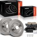 A-Premium 12.99 inch (330mm) Rear Vented Disc Brake Rotors + Ceramic Pads Kit Compatible with Select Audi Models - A4, A4 Allroad, A4 Quattro, Q5, A5 Quattro, A6 Allroad, A6 Quattro, S4, S5, 6-PC Set