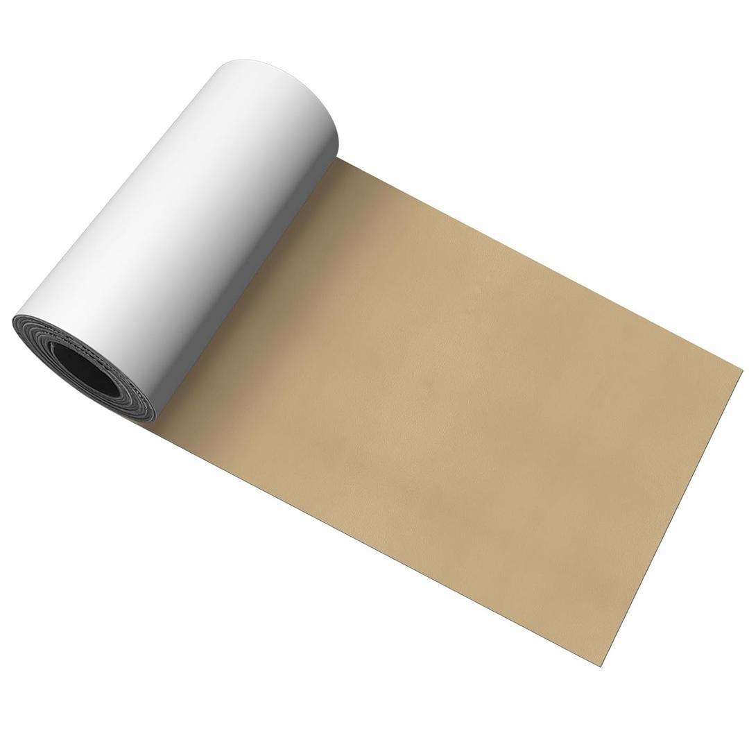 Leather Repair Tape, Self-Adhesive Leather Repair Patch for Couch Furniture Sofas Car Seats, Advanced PU Vinyl Leather Repair Kit(Dark Kahki, 3.9 X 79 inch)